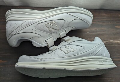 NEW BALANCE 577 WW577VW HOOK AND LOOP White Walking Size 9.5 2E - Worn Once!