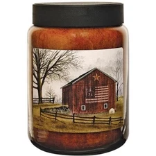 New Primitive BILLY JACOBS FLAG BARN BUTTERED MAPLE SYRUP CANDLE 26oz Jar