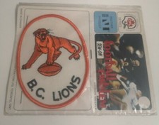 1970s CFL Team Logo Sew-On Patches *Original Packaging* - BC Lions