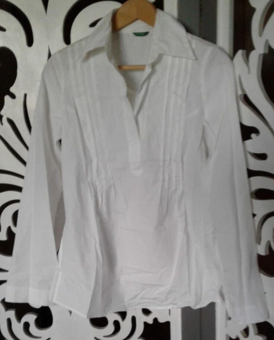 Benetton camicia bianca sale