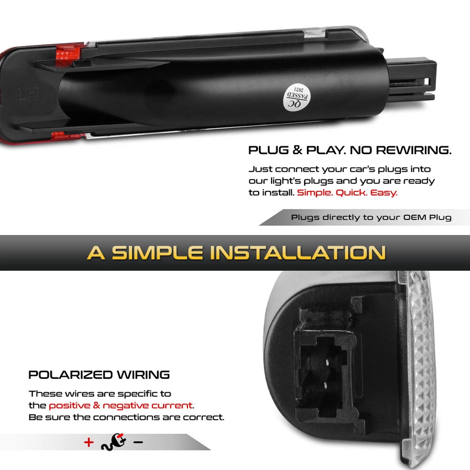 [BRIGHT] For 97+ Chevy/GMC C/K Tahoe Yukon LED Door Panel Lights Courtesy Lamps Foto 4 de 4