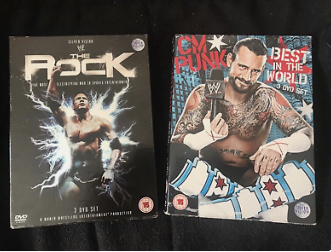 2 Wrestling DVDs -The Rock - The Most Electrifying Man - CM Punk Best In World