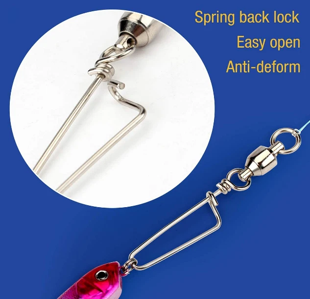 Coastlock Ball Bearing Snap Duo Swivels Rolling Split Fishing #0~#5 - Image 3 of 4