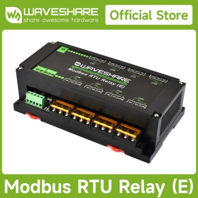 Waveshare Industrial Modbus RTU 8-ch Relay Module (E) with RS485 Interface, 30A