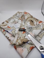 Vintage Scarf 21" Square Floral SYMPHONY 100 Polyester 1970s