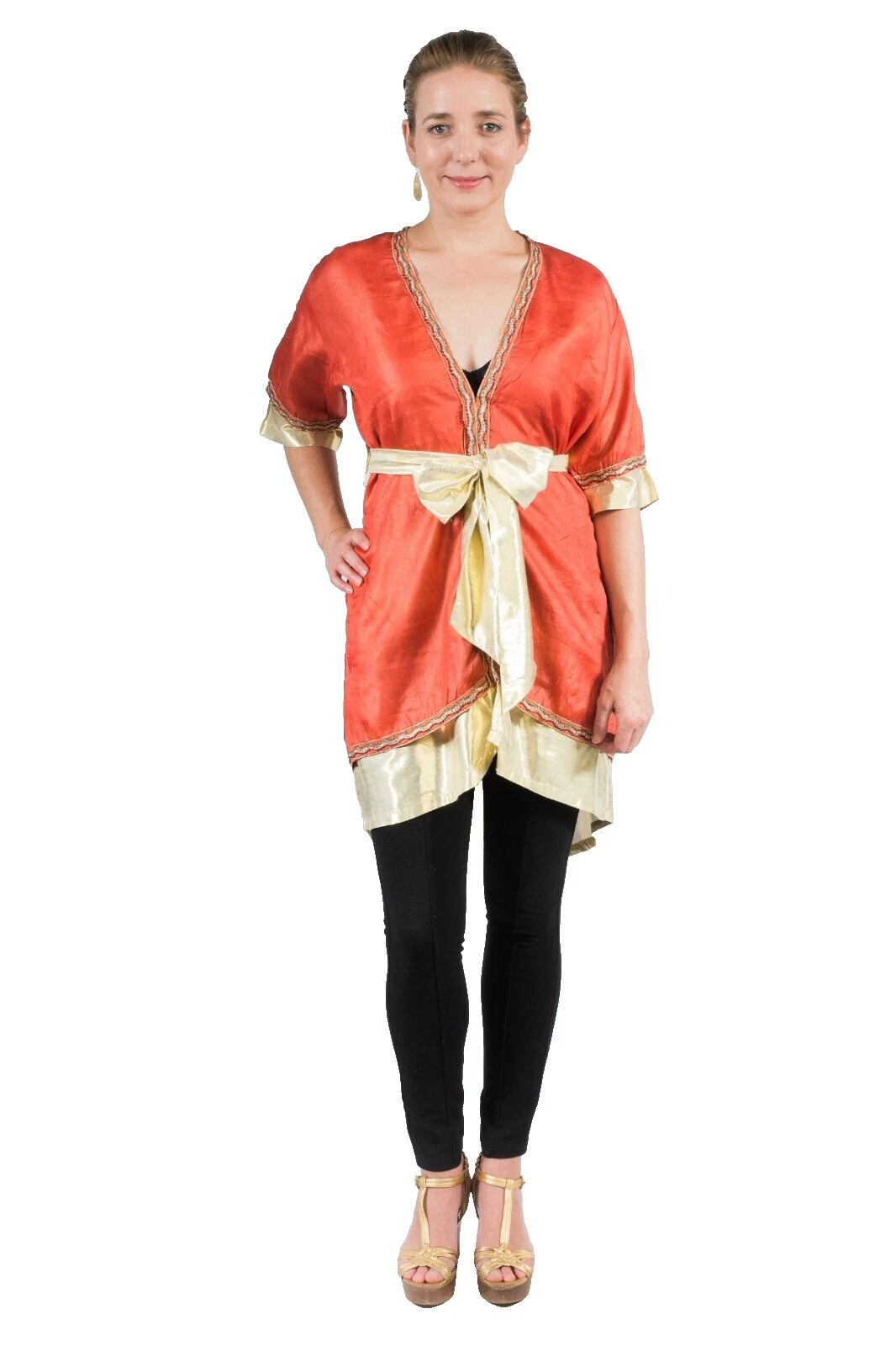 Patrón sólido Poliéster Pijamas y batas indio para Mujeres