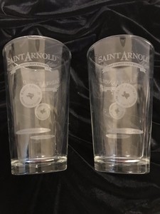 saint arnold birthday glass