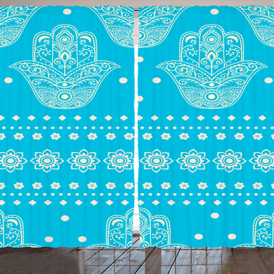 Hamsa Rustikale Gardine Eastern Kulturblumen
