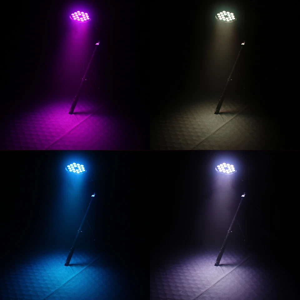 18LED Par Can Stage Lighting RGBW 270W Strobe Beam DMX DJ Disco Party Show Light - Image 4 of 4