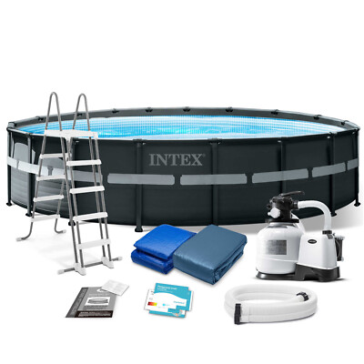 INTEX Komplettset Ultra Frame Pool Ø 549x132cm + Sandfilterpumpe 26330 intex