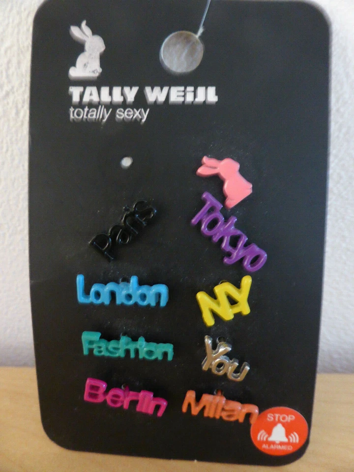 9 Ohrstecker Ohrringe Paris London NY Berlin You Fashion Milan Tokyo Hase Städte