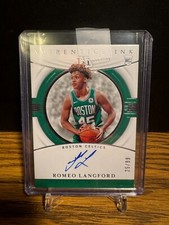 2019-20 National Treasures Apprentice Ink Romeo Langford 25/99 RC AUTO