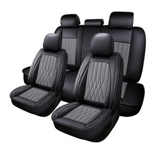 5pcs Pu Leather Car Seat Covers Full Set Front Rear Cushion Protectors Universal 5pcs Pu Leather Car Seat Covers Full Set Front Rear Cushion Protectors Universal