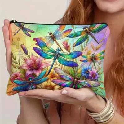 Bunte Libelle Blume Make-up Tasche Organizer Reise Urlaub Beutel Geschenk