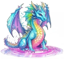 Dragon sticker pastel weatherproof bumper vinyl decal