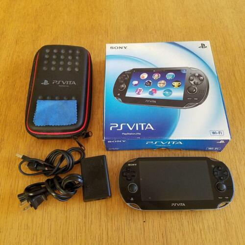 PS Vita crystal black Wi-Fi model PCH-1000 ZA01 box from jAPAN