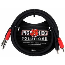 Pig Hog Solutions Dual Cable RCA to 1/4" 3 ft. 6 ft.