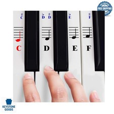 Removable Transparent Piano Keyboard Sticker Set for 49-88 Keys