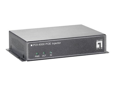 LevelOne POI-4000 Fast Ethernet 10.100 Mbps 10/100BaseT(X) IEEE 802.3x Black
