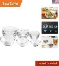 Glass Prep Bowl Set Small Pinch Bowls for Salt Spice Sauce 12pcs