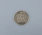 1870 Seated Liberty Half Dime Silver Coin 5c Free Shipping CN916