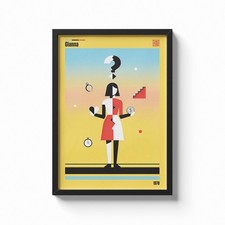 Poster Rino Gaetano "Gianna" - Quadro Musica Italiana Art Decò Stampa Parete