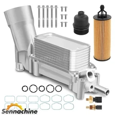 Aluminum Engine Oil Cooler Filter Housing Fit 11-16 Chrysler Dodge Jeep Ram 3.6L