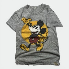 Vintage Men  s Mickey Mouse Graphic Print Shirt 50s 60s Sz Sm Disneyland USA Made
