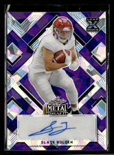 2022 Leaf Metal Draft Slade Bolden Portrait Autographs Crystal Purple /15
