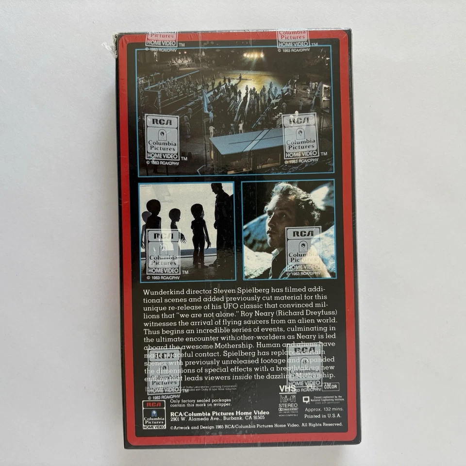 Close Encounters of the Third Kind VHS 1985 Factory Sealed Watermarks - Image 3 of 4