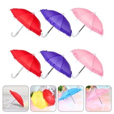 6 Pcs Small Umbrellas Decoration Childrens Girls Decorative Lace