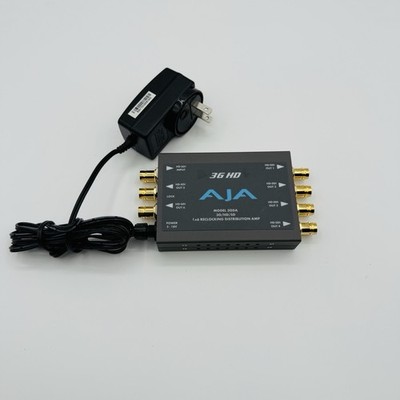 AJA 3GDA Mini 1x6 3G/HD/SD Reclocking Distribution Amplifier with Power Supply