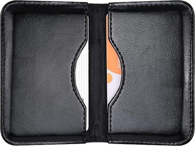 Wisdompro Business Card Holder, 2-Sided PU Leather Folio Name Card Holder