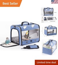 Durable Portable Bird Carrier with Comfortable Perch for Travel  Hiking Use