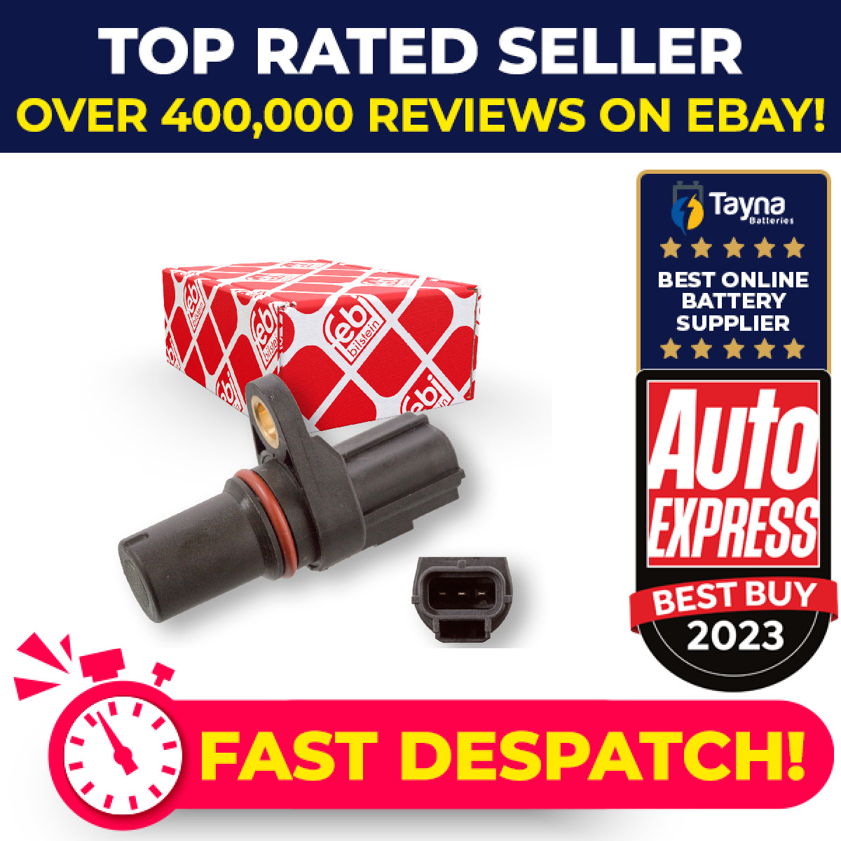 RPM / Crankshaft Sensor fits FORD TRANSIT TDCi 2.4D 06 to 14 2S6T9E731AA 4533778