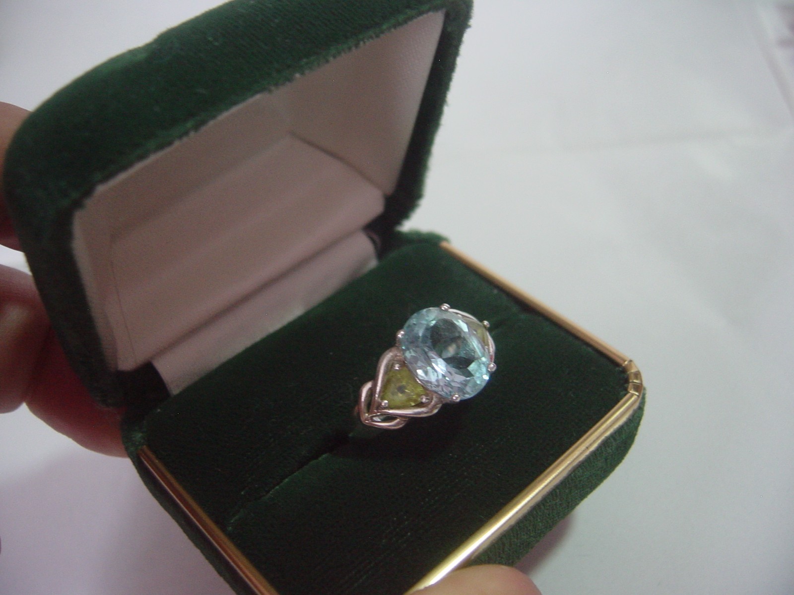 superb Solid Silver chunky Ring-superb swiss blue… - image 4