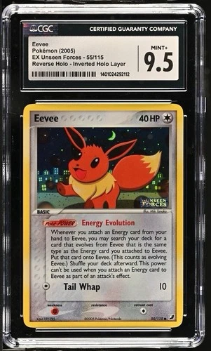 Eevee EX Unseen Forces 55/115 Stamped Reverse Holo CGC 9.5
