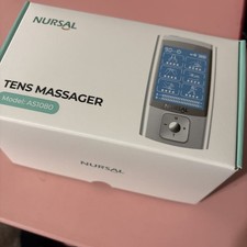 NURSAL TENS Unit Massager Model AS1080  Rechargeable  Pain Relief Device