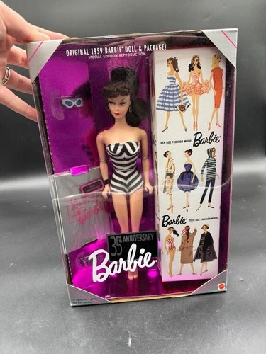 Brunette Ponytail Barbie Swimsuit Beach 35th Original 1959 Repro Sealed New VTG