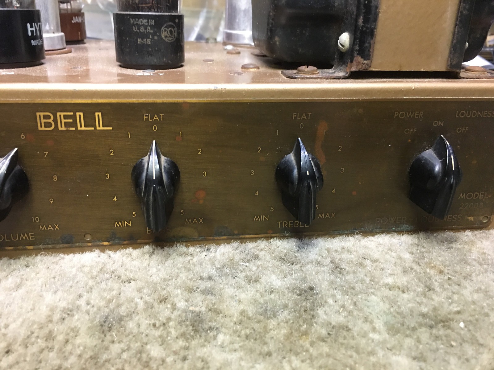 Bell 2200B mono integrated tube amp, restored