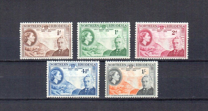 Northern Rhodesia Stamp, 1953, Sc.54-58, MNH