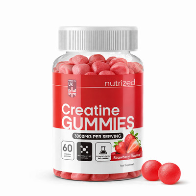 Creatin Gummies - 60 Kaugummis - Erdbeergummis - 3000mg pro Portion