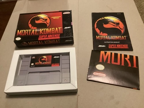 Mortal Kombat Super Nintendo SNES CiB Complete w/ Poster Authentic Tested