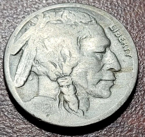 1921-S Buffalo Nickel Lightly Acid-Dated GOOD-VG Better Date 5c Coin