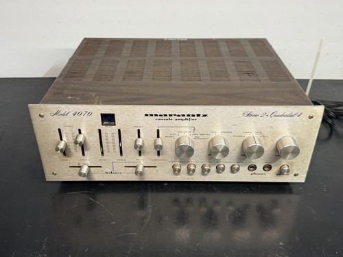 Marantz 4070 Console Amplifier Stereo 2 Quadradial 4 Amplifier FOR PARTS READ