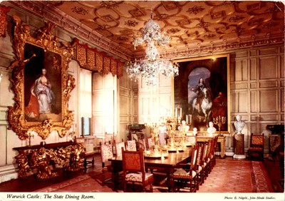 Warwick Castle, State Dining Room, E. Nägele, John Hinde Studios, Postcard