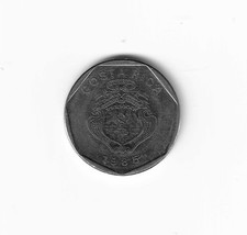 1985 Costa Rica - 5 Colones - 296 - Stainless Steel - 7.2g