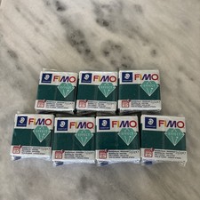 7 Packs Modeling Hardening Polymer Clay Galaxy Green 57g FIMO Effect Oven Bake