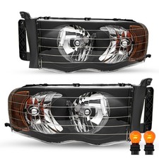 Headlight Assembly Replacement Compatible with 2002-2005 Dodge Ram 1500 Pickup