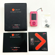 LG Chocolate VX8500P Strawberry / Pink Verizon w/ Box Manuals BAD BATTERY AS-IS